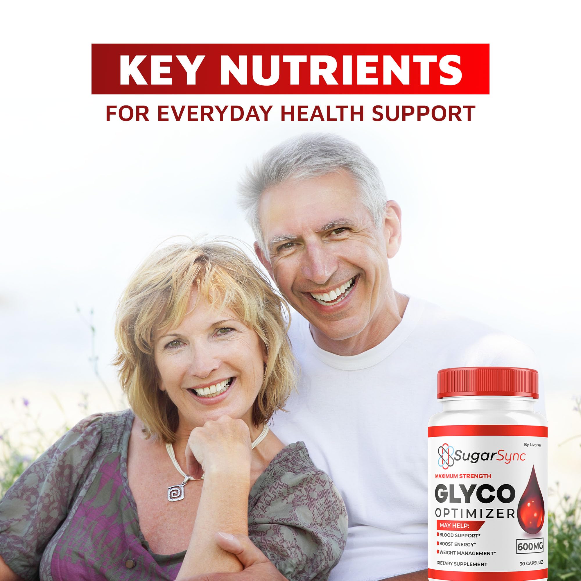 Étiquette LIVORKA Sugar Sync Glyco affichant GMP et origine du produit.