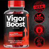 Étiquette VigorBoost LIVORKA démontrant le soutien potentiel à l’énergie masculine.
