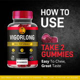Vigorlong gommes, dose quotidienne pratique, paquet de 60 pièces.