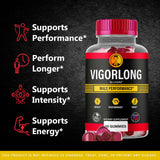 Gommes Vigorlong par LIVORKA, paquet visuel clair, soutien potentiel à l'endurance quotidienne.