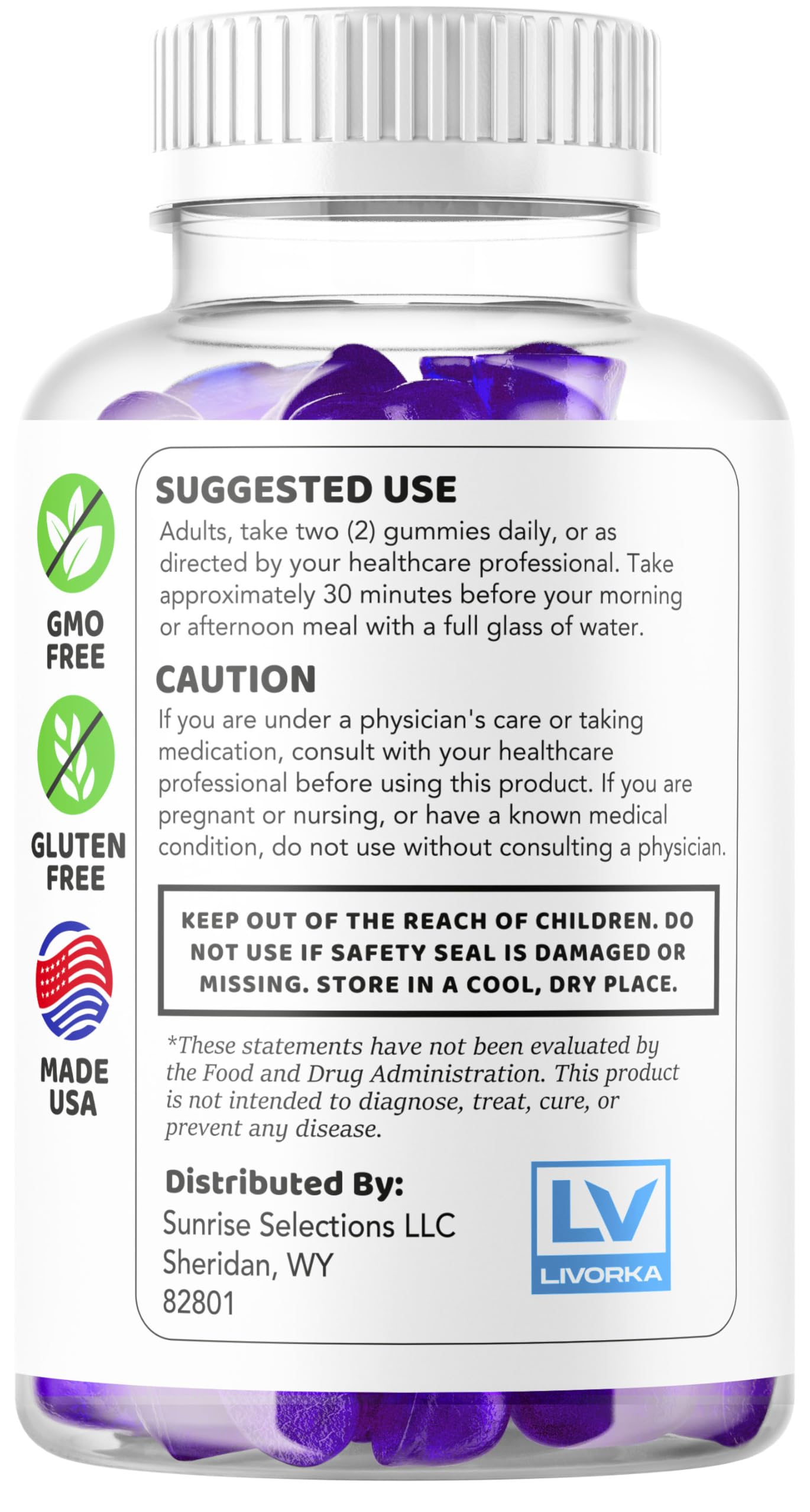 Gommes Vital Boost XL LIVORKA prêtes à être ajoutées à votre routine.