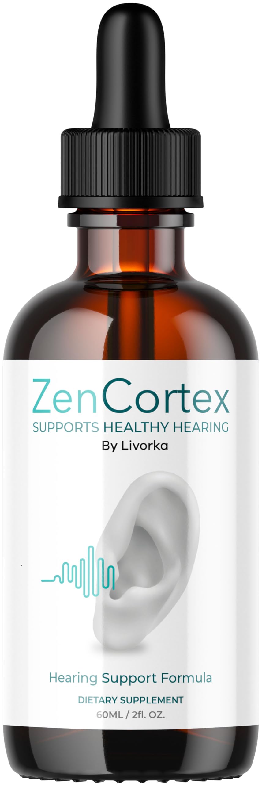 LIVORKA ZenCortex: bouteille 30 jours, dosage pratique pour une utilisation quotidienne.