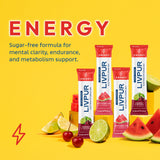LivPur Énergie Electrolytes – caféine naturelle pour concentration légère durant la journée.