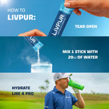 Préparation rapide de LivPur Hydrate dans l'eau pour une hydratation efficace.