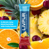 LivPur Hydrate avec vitamines C, B6 et B12 pour l'énergie et le système immunitaire.