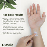 Ingrédients capsaïcine, LivRelief Nerve Pain Relief, solution naturelle.