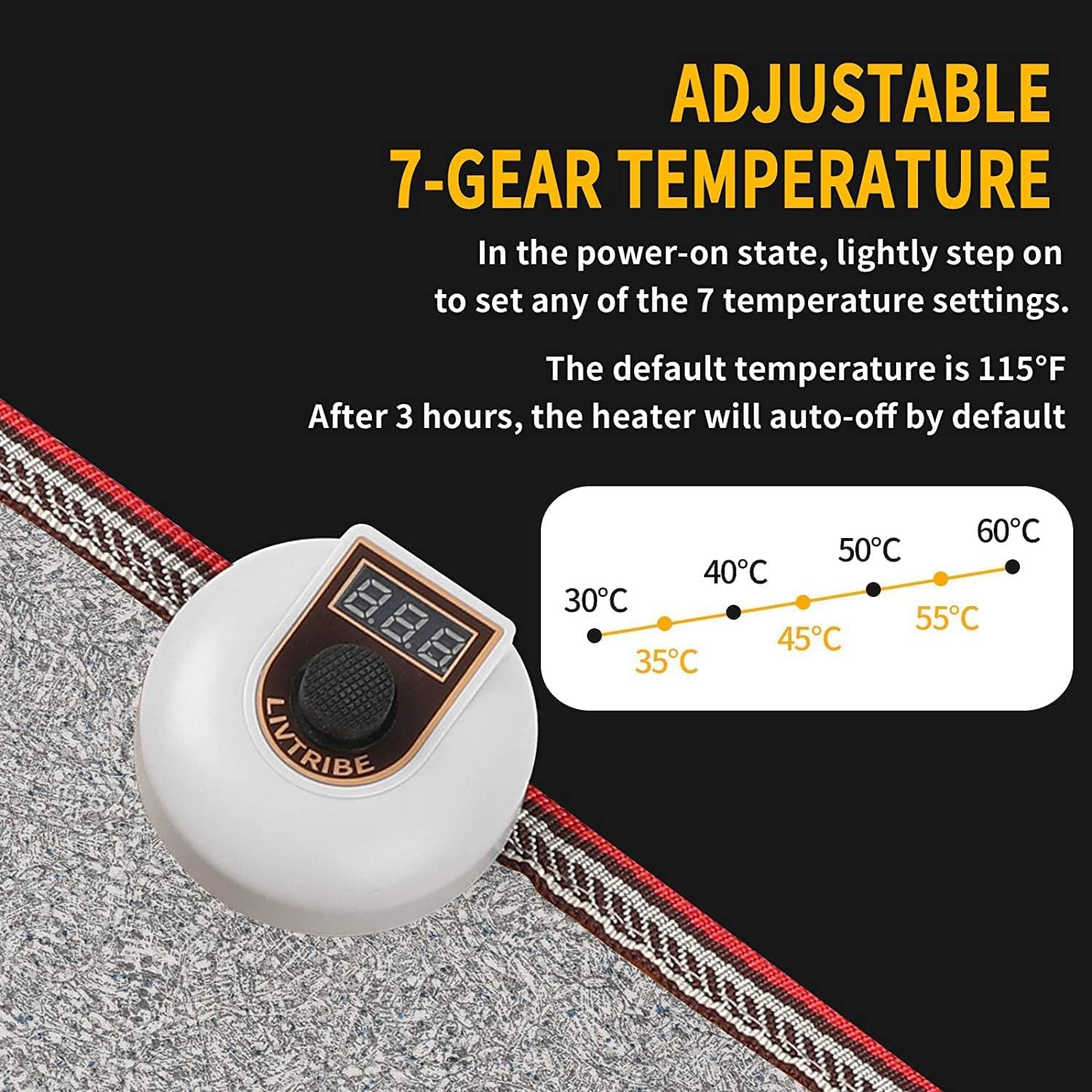 Matériau conducteur durable et surface chaude, utilisation quotidienne.