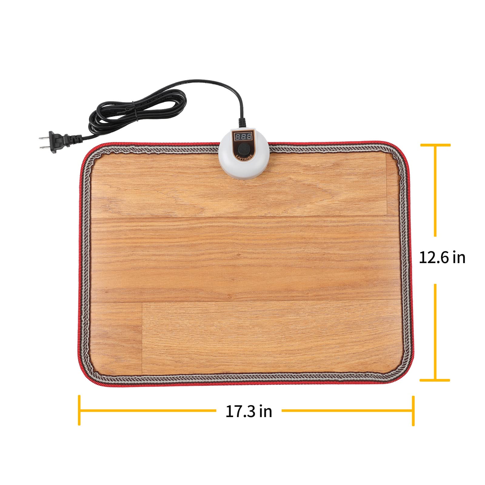 Livtribe Tapis Chauffant, design compact adapté au bureau.