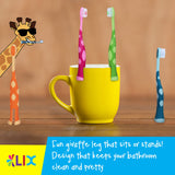 Brosse dents enfant Lix avec couvercle, protège les poils entre les brossages.