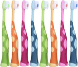 Brosse dents enfant Lix girafe douce rouge, idéale pour petites bouches et gencives sensibles.