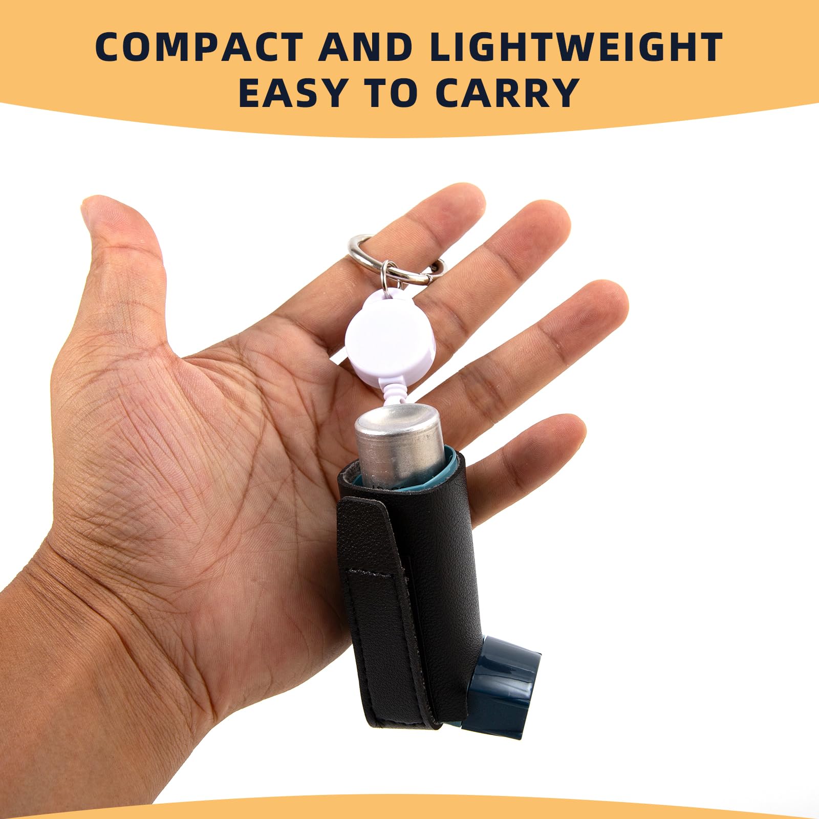 LJHYSD étui inhalateur avec anneau porte-clefs pour un accès rapide.
