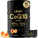 Gomme LKINT CoQ10 sur bouteille, soutien potentiel au cœur et énergie au quotidien.