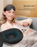 LKY DIGITAL masque-sommeil, sangle-ajustable douce, pratique pour voyages et décalages horaires.