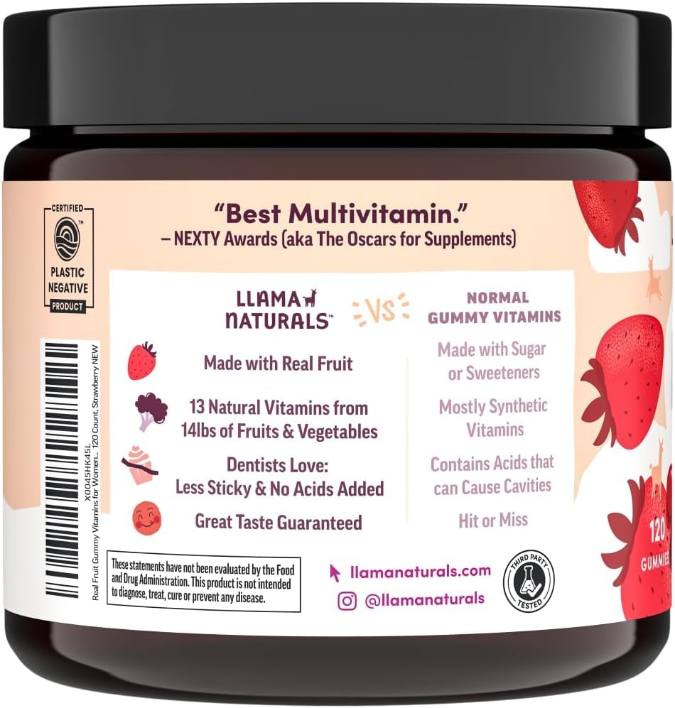 Gommes Llama Naturals cerise, arôme naturel, goût séduisant et bénéfique.