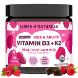 Llama Naturals – bouteille de gommes D3 K2, soutien quotidien des os.