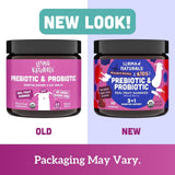 Emballage coloré Llama Naturals, gommes probiotiques faciles à reconnaître pour les parents.