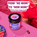 Gommes douces au goût fruits mélange, Llama Naturals, idéal pour enfants difficiles.