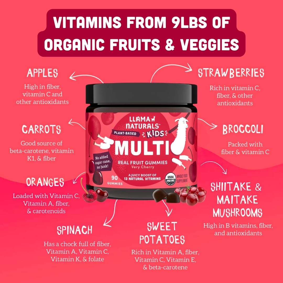 Enfant content dégustant une gomme Llama Naturals, routine quotidienne
