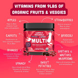 Enfant content dégustant une gomme Llama Naturals, routine quotidienne