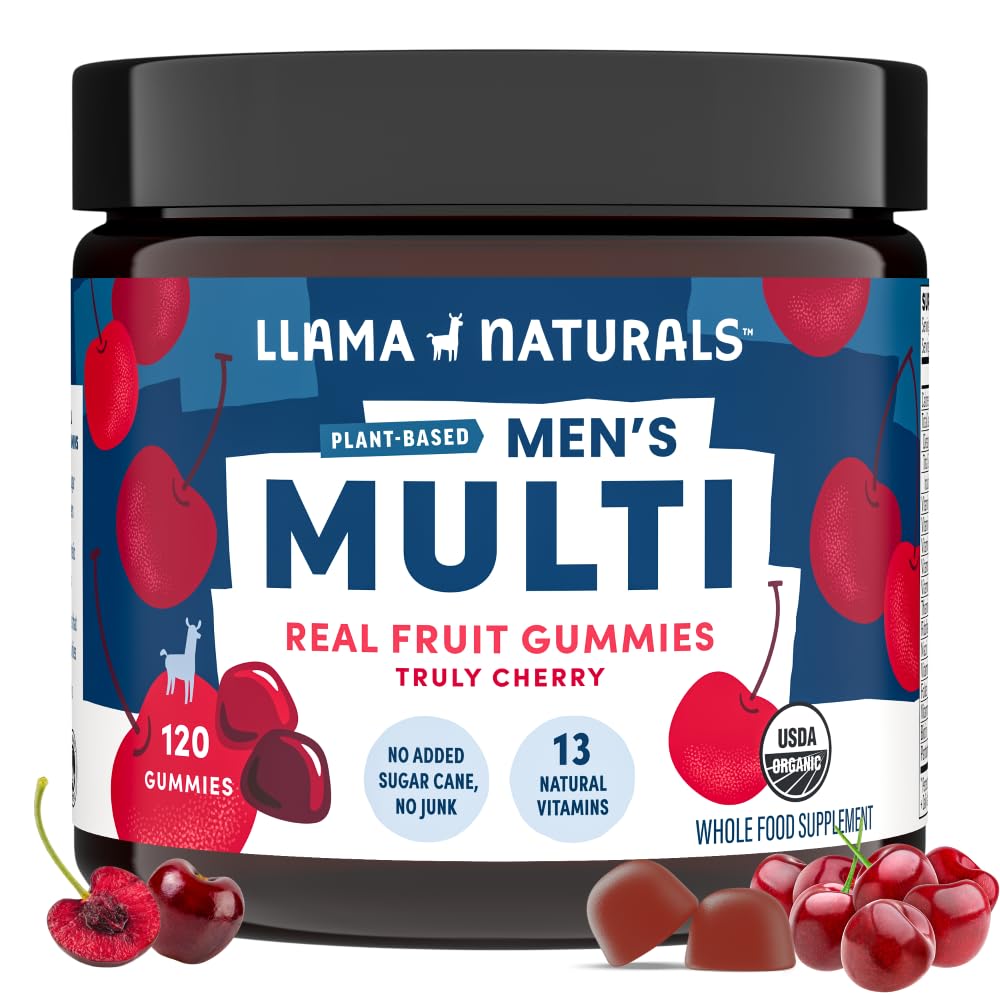 Emballage pratique de Llama Naturals Multivitamin pour hommes.