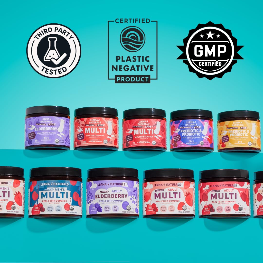 Assortiment de gommes Llama Naturals, format pratique pour le quotidien.