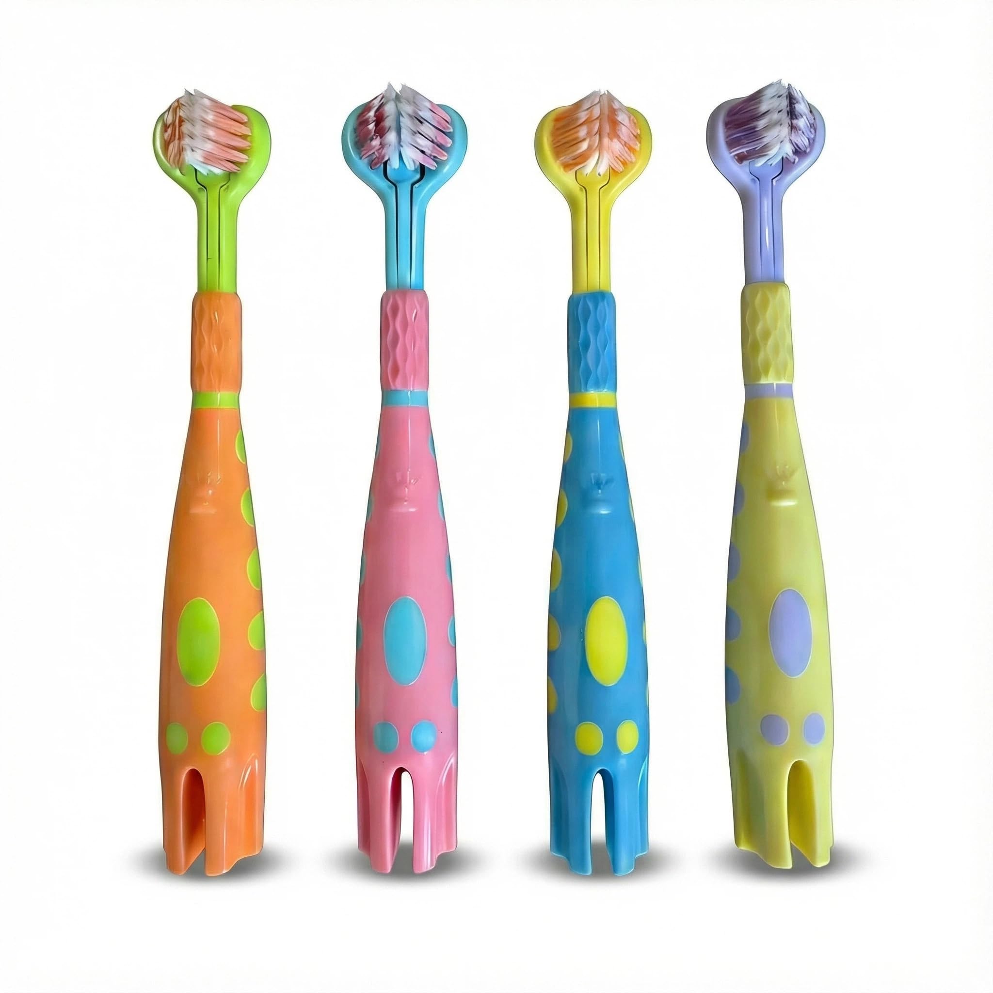 Brosse Lnncdsc pour tout-petits, pack 4 couleurs, pratique et ludique.