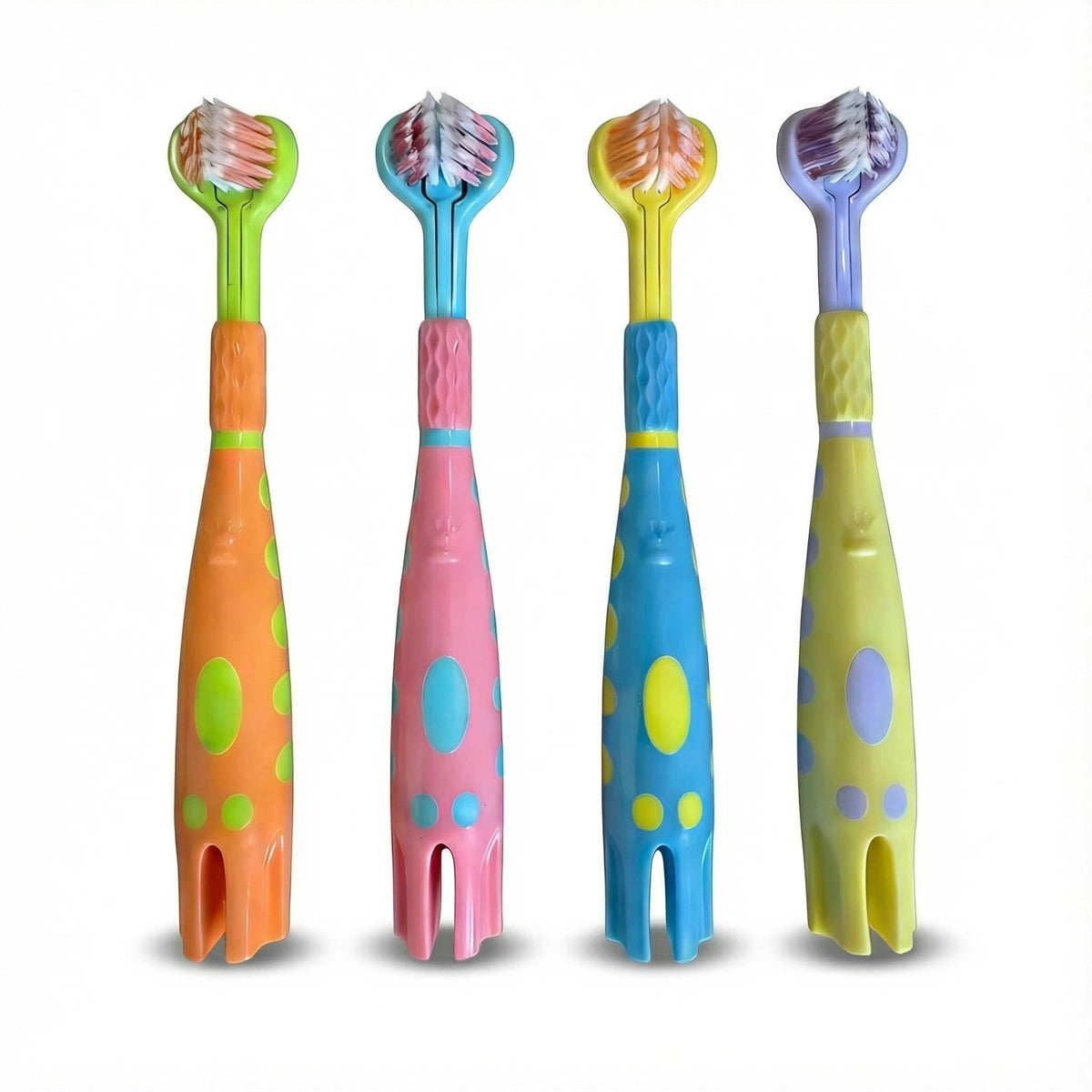 Brosse Lnncdsc pour tout-petits, pack 4 couleurs, pratique et ludique.