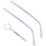LNQ LUNQI bras remplacement métalliques noir pour lunettes, confort sans pression.