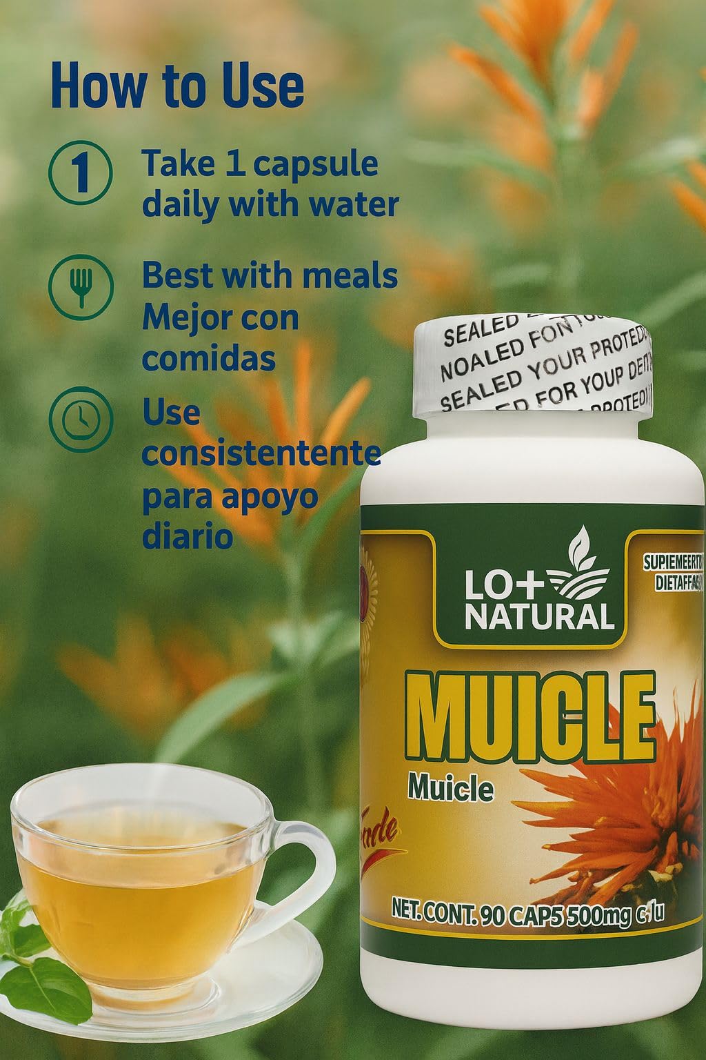 Utilisation quotidienne Muicle LO+NATURAL – intégré à votre routine bien-être.