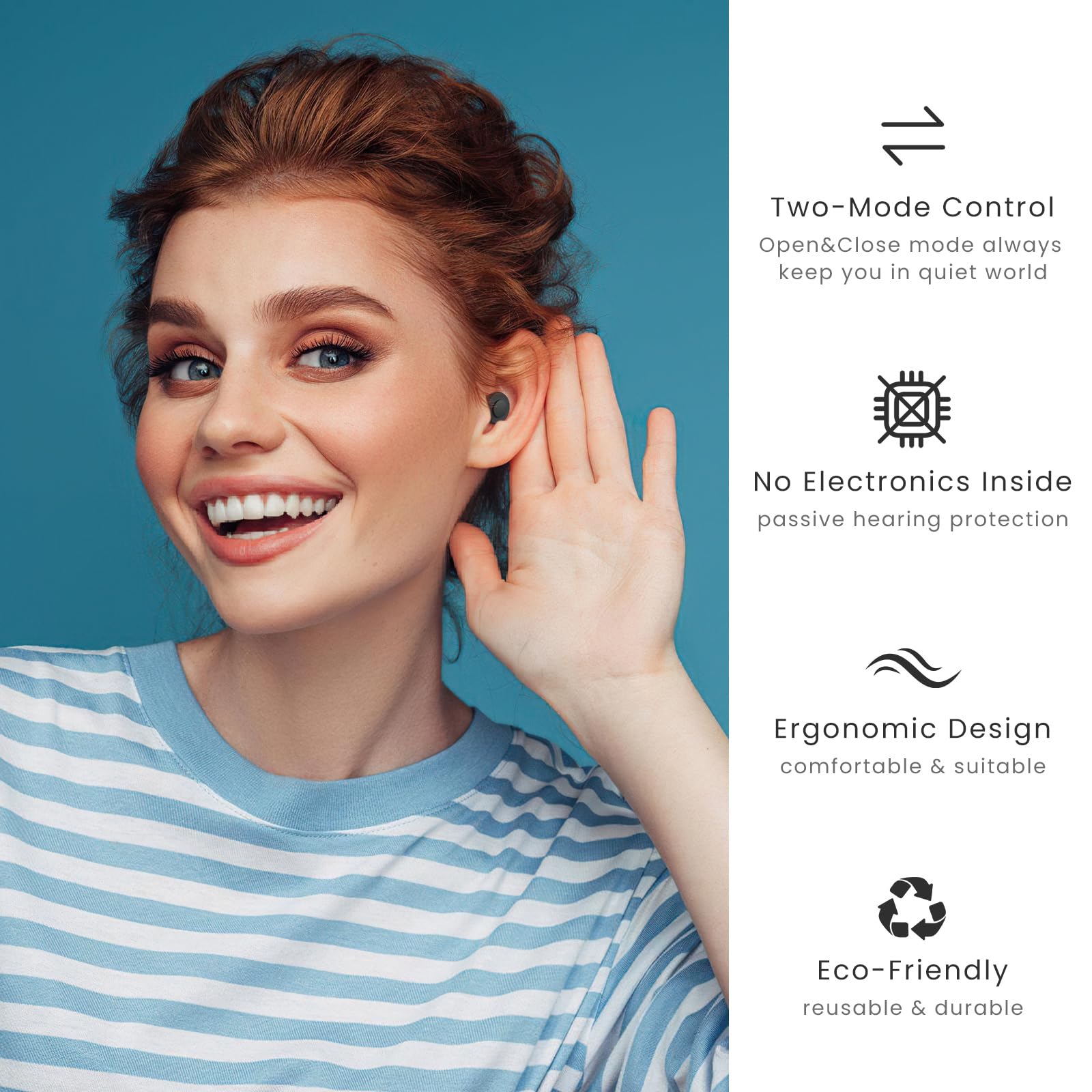 LOETRUY bouchons d'oreille avec lanière et étui pratique en voyage
