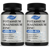 Bouteille Lofei de capsules Potassium Magnésium, pratique pour l'usage quotidien et l'équilibre électrolytique