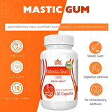 Logic Nutra Premium Mastic Capsules – étiquette claire et ingrédients de qualité.