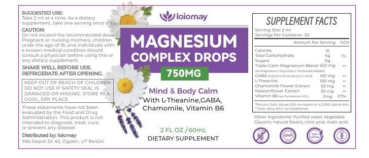 Gouttes Loiomay formulation triple calm – mélange puissant pour détente