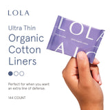 LOLA liners - drap supérieur coton organique pour douceur.