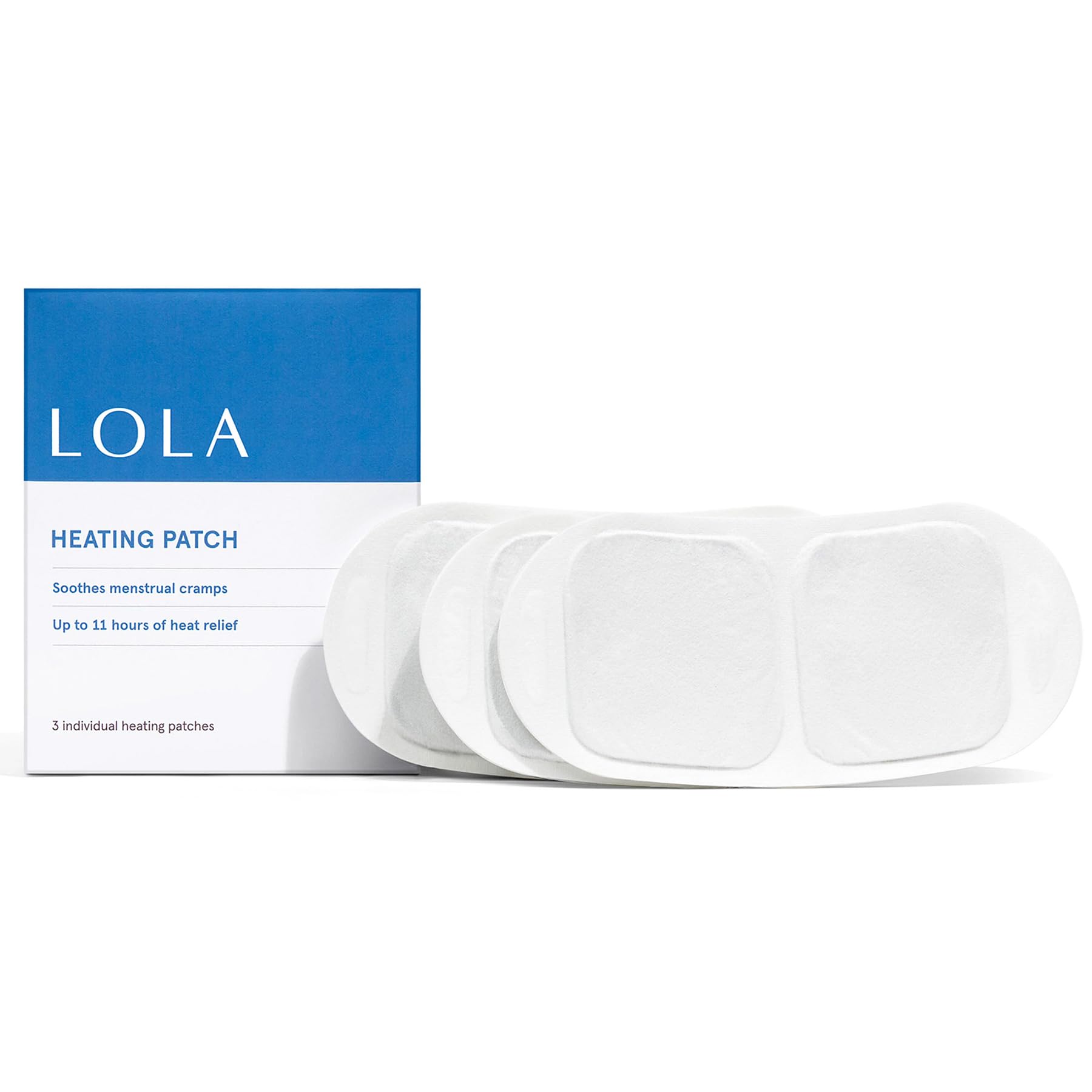 LOLA patch chaleur PMS: utilisation discrète pour soulager les crampes.
