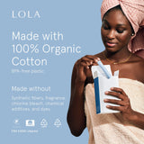 Tampons Lola Super Plus en coton biologique offrant douceur et sécurité.