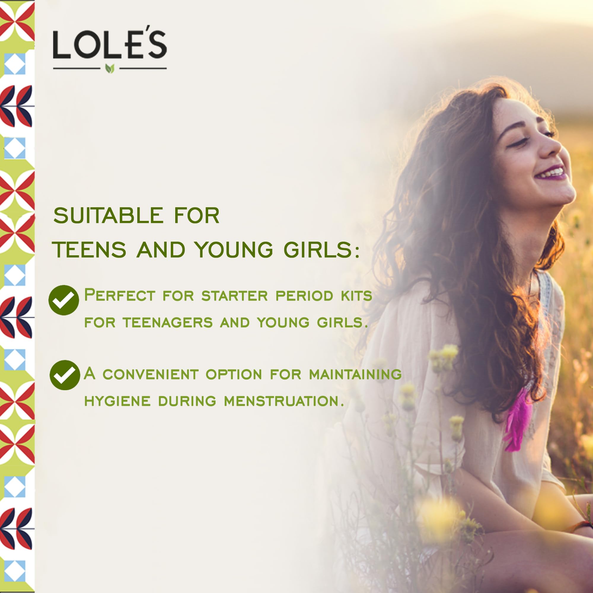 LOLE'S lingettes sans parfum pour éviter les irritations des peaux sensibles.