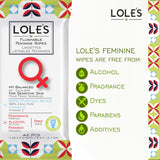 LOLE'S lingettes enrichies en vitamine E pour nourrir et hydrater.