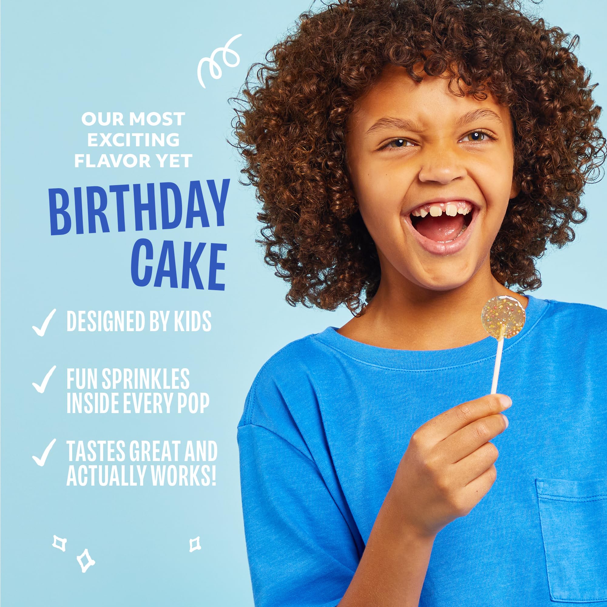 Lolleez Sucettes Gâteau Anniversaire Etiquetage – marque et transparence visibles.