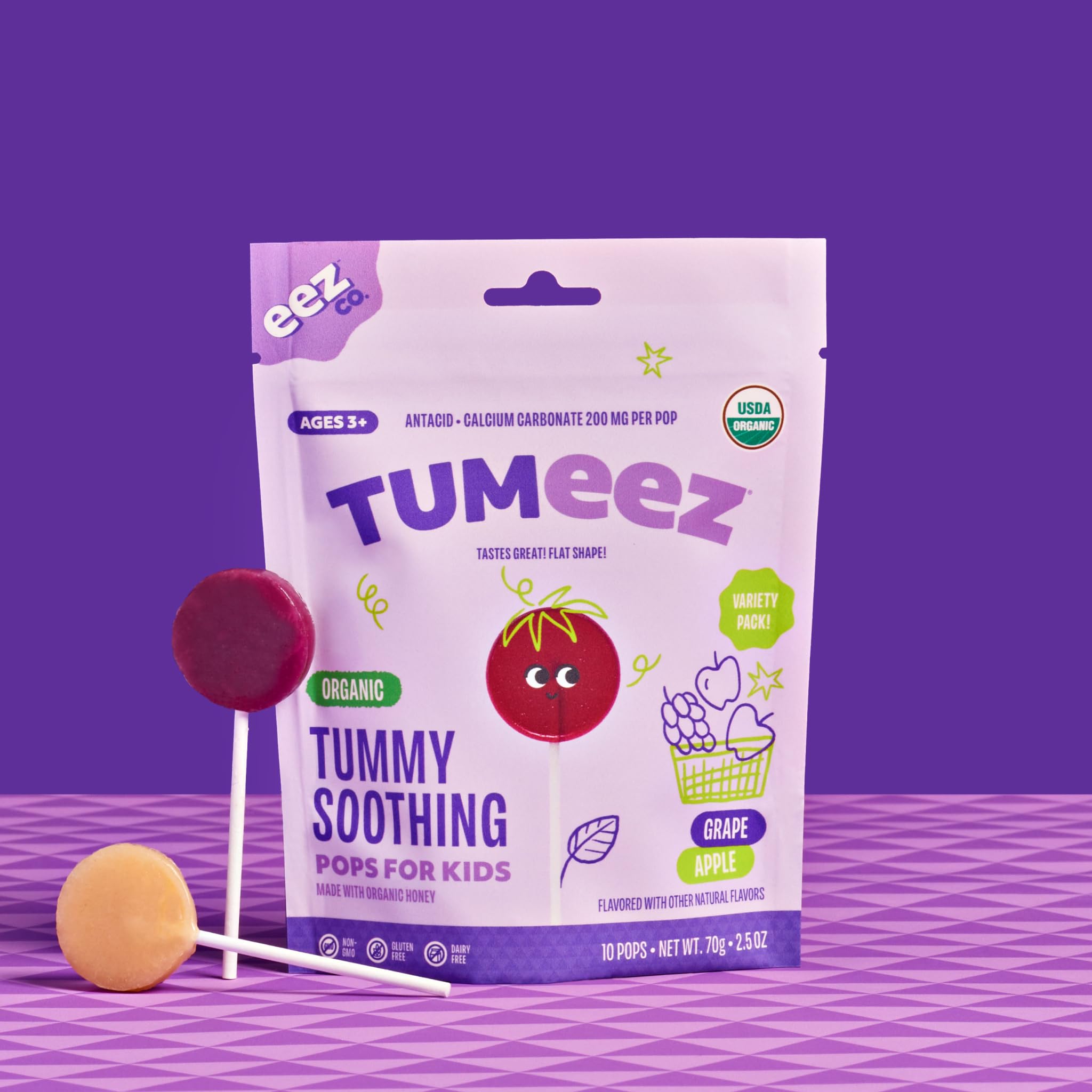 Sucettes Lolleez Tumeez sans colorants ni ingrédients artificiels