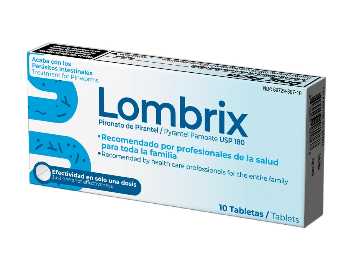 Lombrix Pyrantel Pamoate 180 mg comprimé, usage unique pratique à domicile.