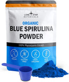 Lone Star Botanicals : poudre spiruline bleue bio pour smoothies riches en couleur et saveur neutre.