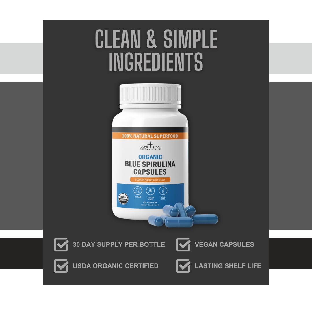 Prise quotidienne avec eau pour Lone Star Botanicals spiruline bleue