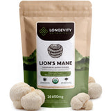 Longevity Botanicals Crinière de Lion poudre 100 g, pratique pour concentration quotidienne et énergie mentale
