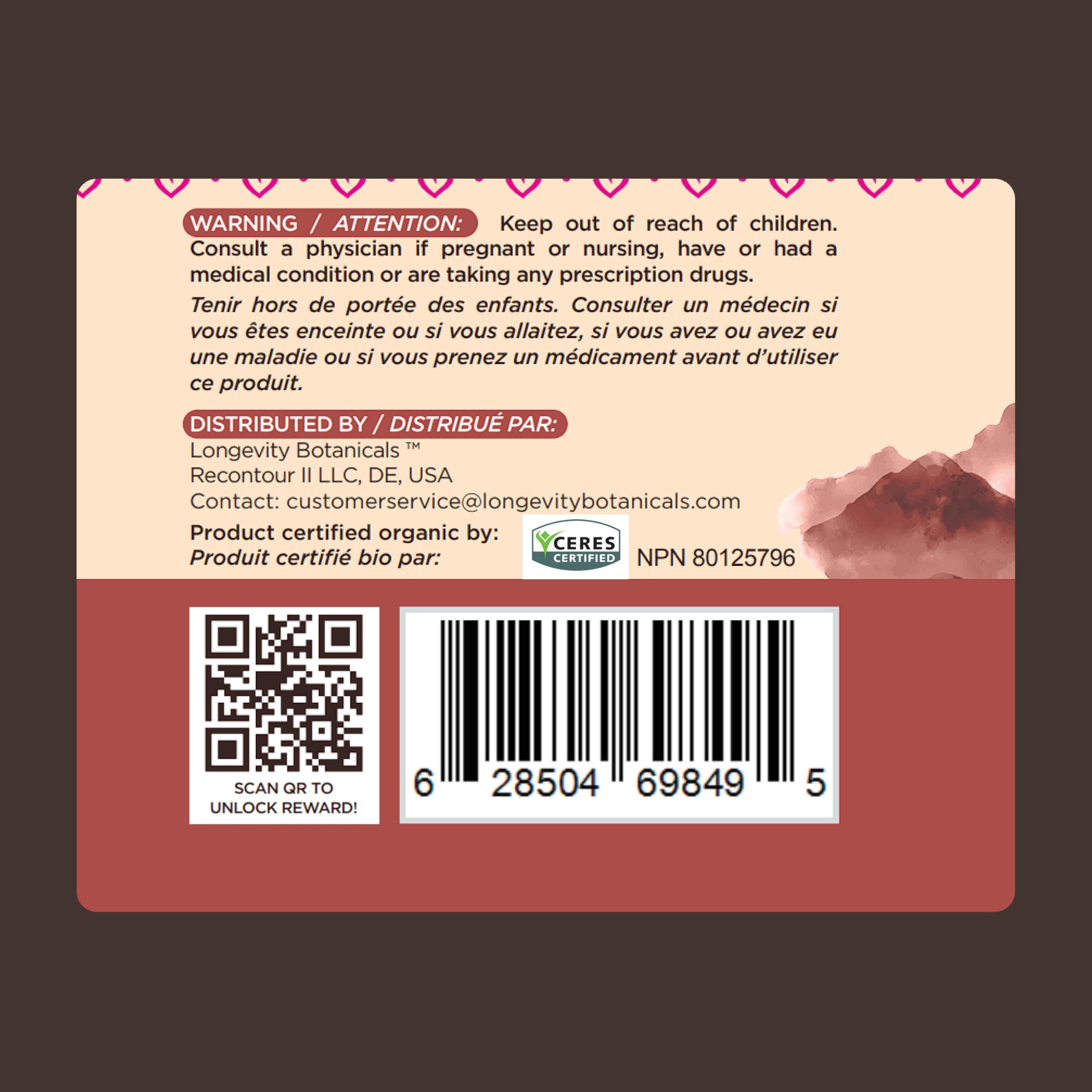 Capsules Longevity Reishi avec ruelle respi et routine sommeil potentielle.
