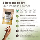 Longevity Botanicals Tremella dose-mesure pratique pour doser facilement chaque portion.