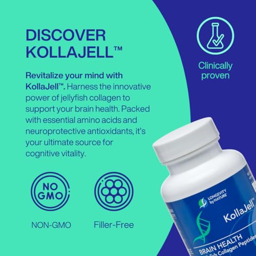 Longevity by Nature KollaJell: emballage compact facilitant la routine cognitive.