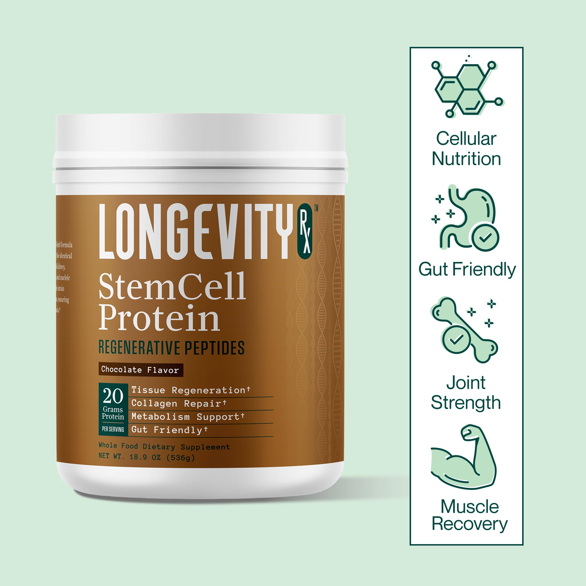 Longevity Rx sans additifs synthétiques - formulation simple et pure.