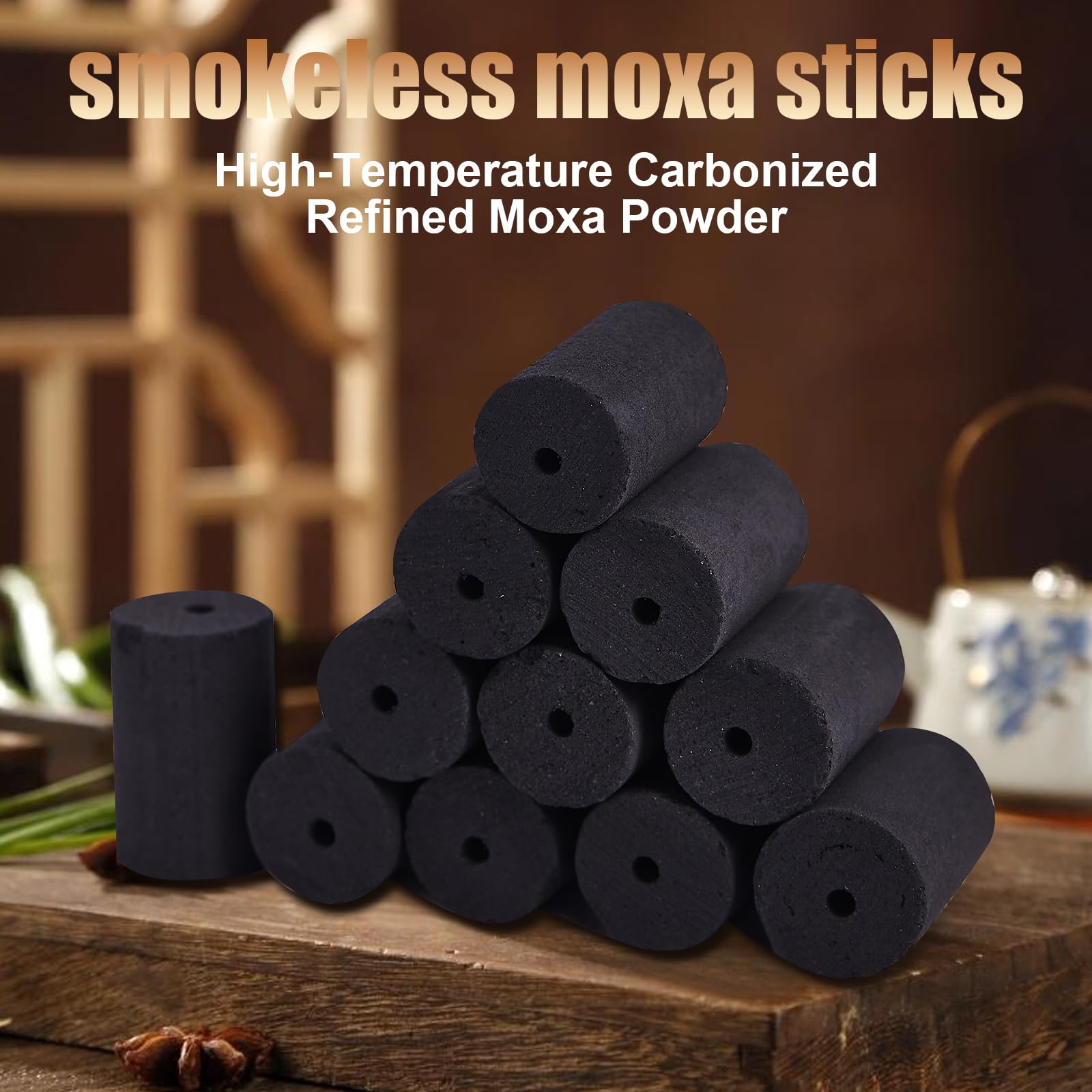 LongHerb Bâtons Moxa, chaleur profonde pour relaxation ciblée.
