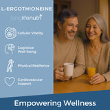 Emballage LongLifeNutri ergothioneine 25 mg en gros plan.